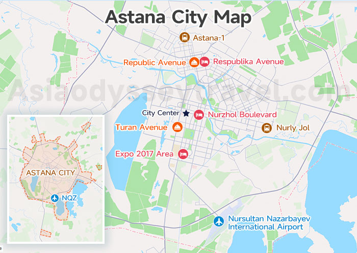 Astana City Map