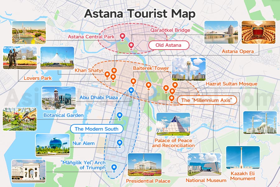 Astana Tourist Map