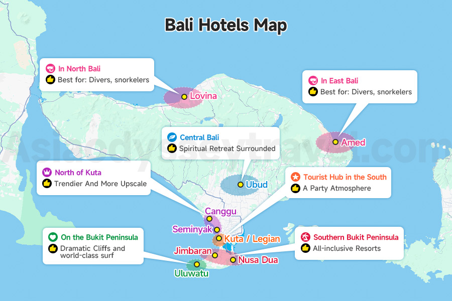 Bali Hotels Map