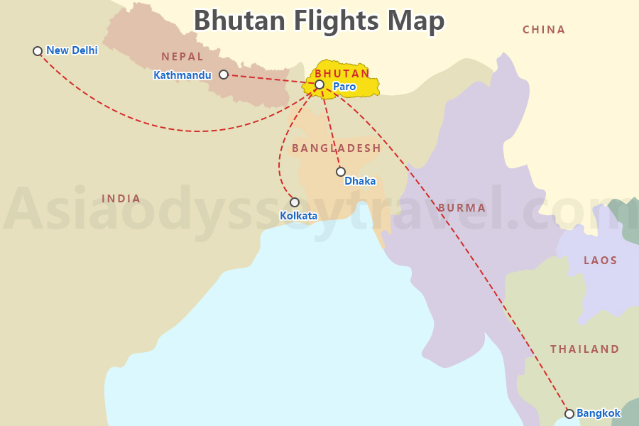 Bhutan Location Map