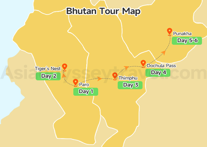 Bhutan Map