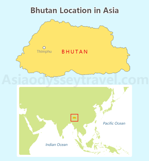 Bhutan Location Map