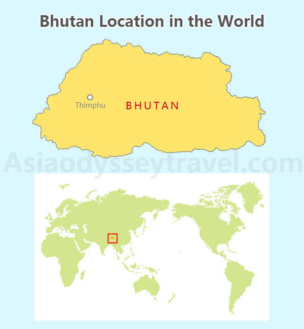 Map of Bhutan