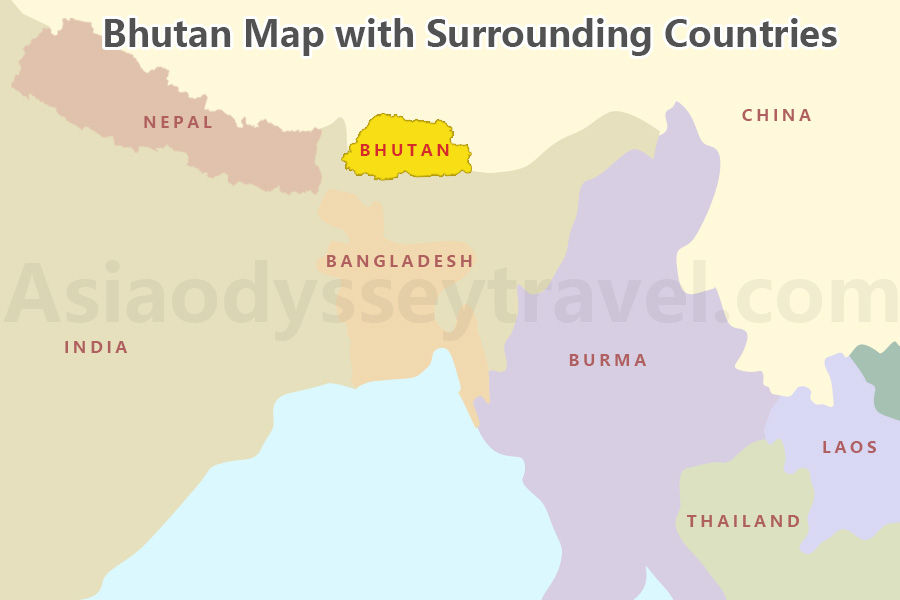 Bhutan Location Map