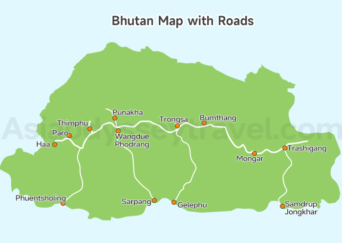 Bhutan Map