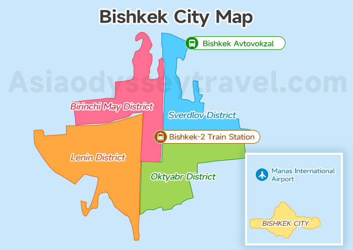 Bishkek (City) Maps: See Bishkek on Map for Location & Attractions