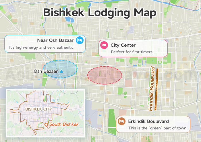  Bishkek Lodging Map 