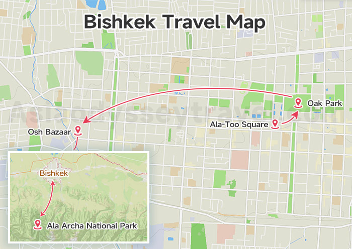  Bishkek Travel Map 