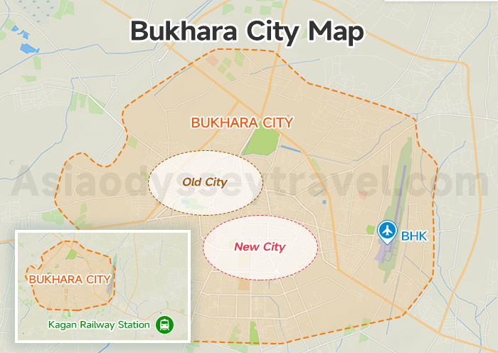 Bukhara Uzbekistan Map