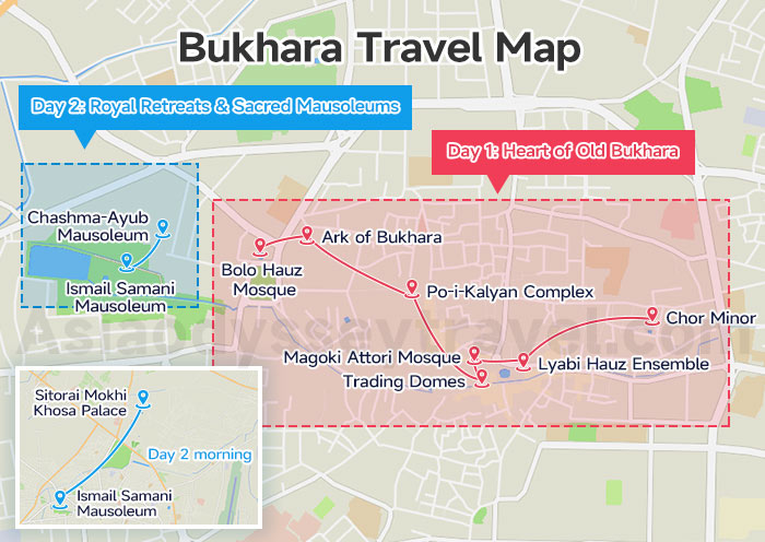 Bukhara Map: 2026 Tourist Map of Bukhara City in Uzbekistan