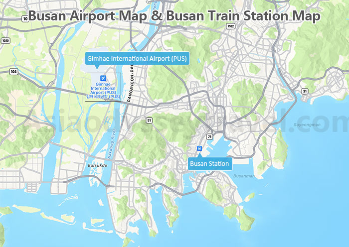 Busan Airport & Train Station Map