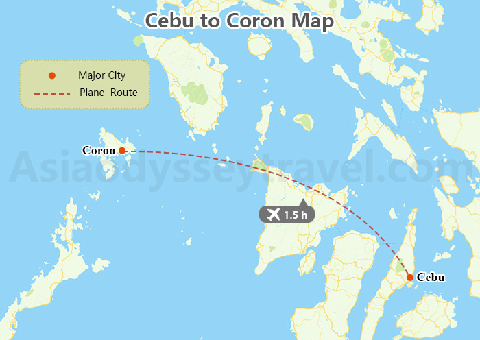 Cebu to Coron Map