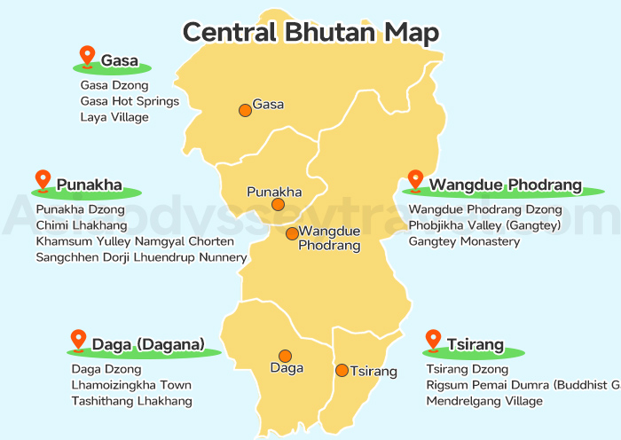 Bhutan Map
