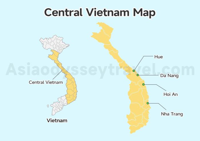 Central Vietnam Map