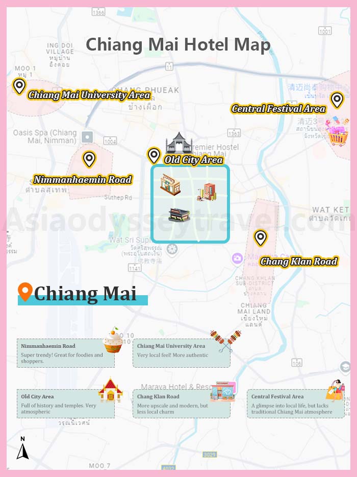 Chiang Mai Hotel Map