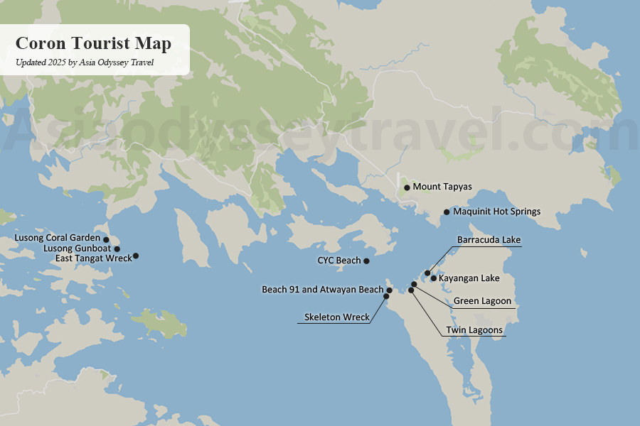 Coron Tourist Map