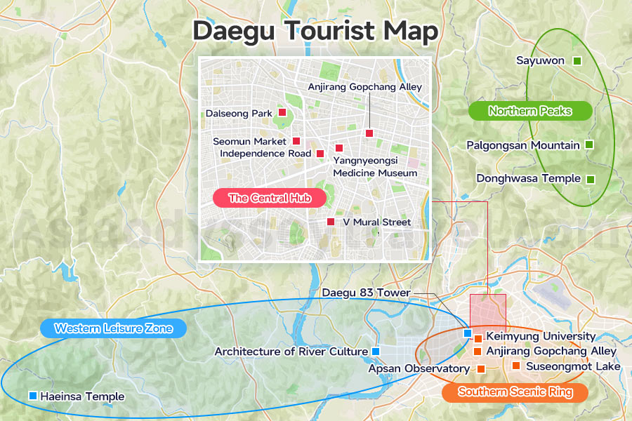 Daegu Tourist Map