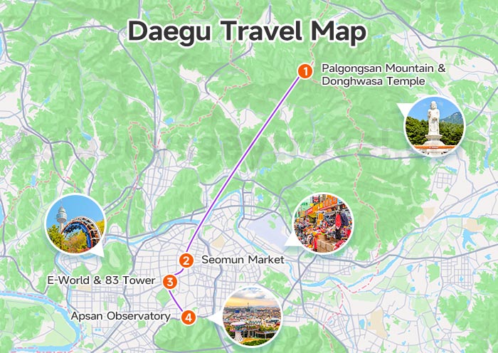 10 Daegu Maps (English): City, Tourist, Subway, Train Map | 2026