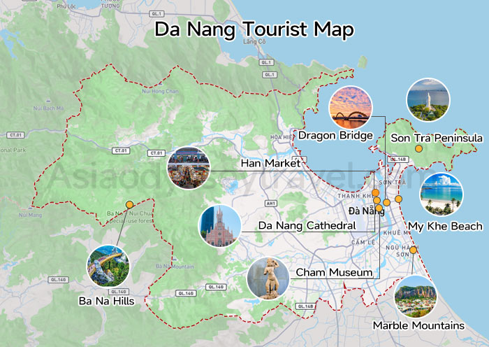 Da Nang Tourist Map
