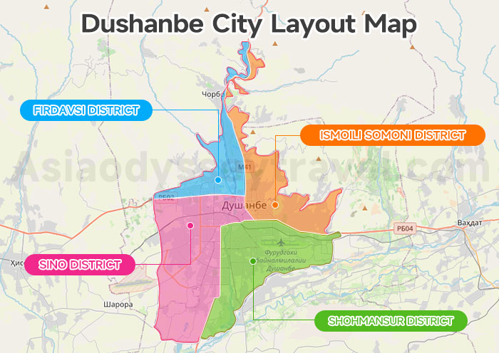 Dushanbe Map, Tajikistan: Latest Dushanbe City Map for Tourist (2026)