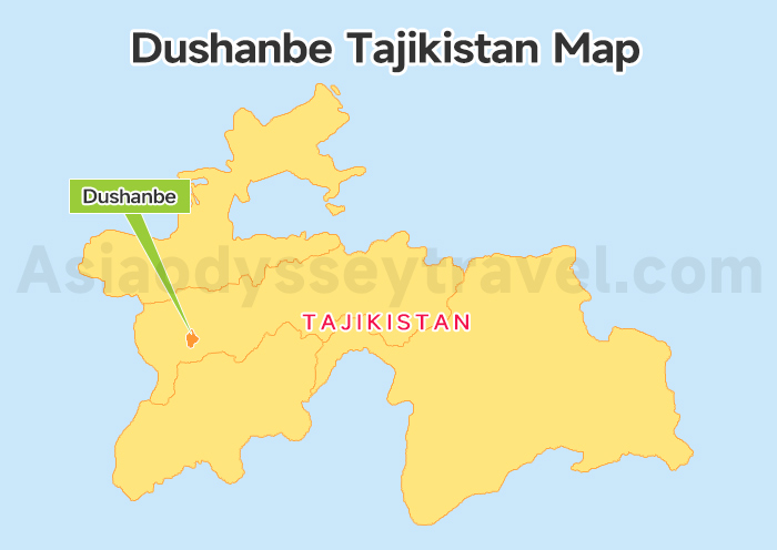 Dushanbe Tajikistan Map