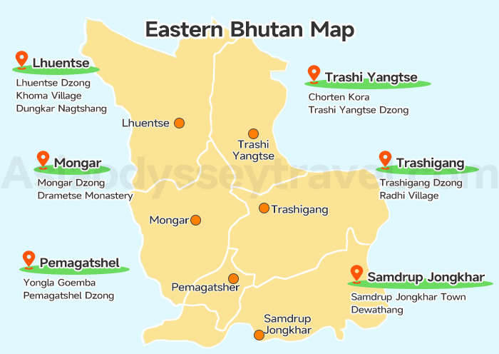 Bhutan Map