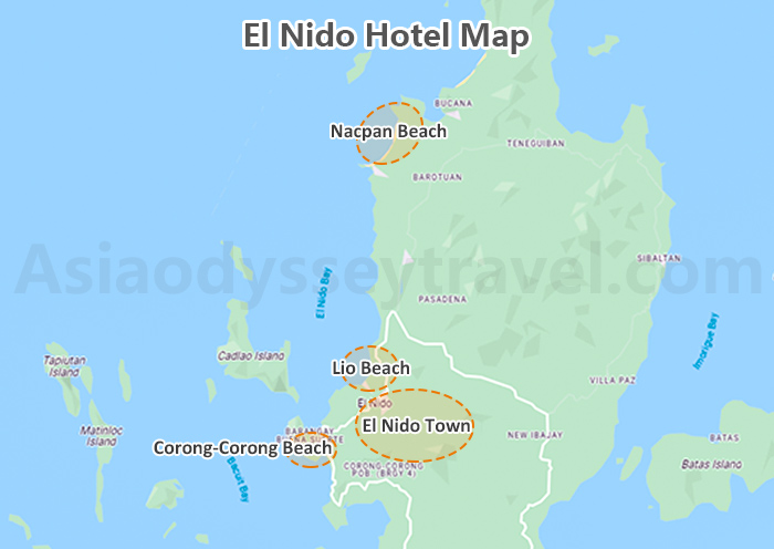 El Nido Hotel Map