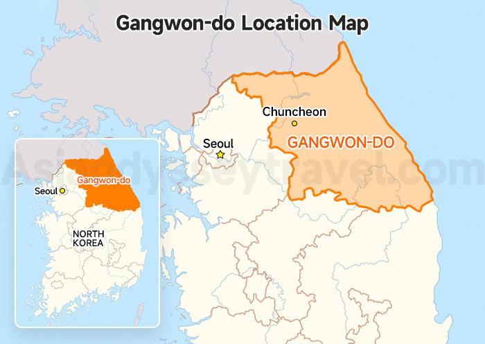 10 Gangwon-do (South Korea) Maps: Yongpyong Ski Resort Map