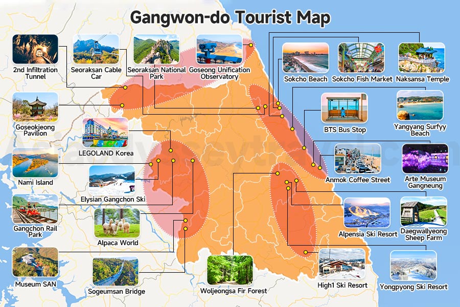 Gangwon-do Tourist Map