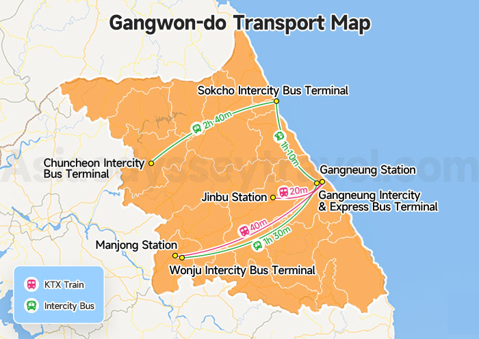 Gangwon-do Transport Map