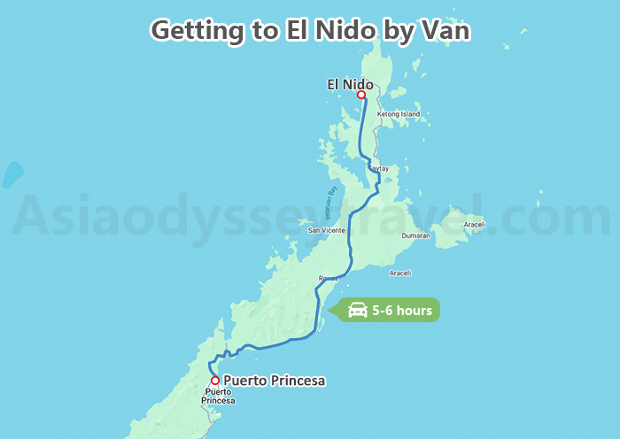 Getting to El Nido by Van