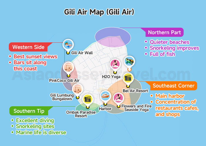 Gili Air Map
