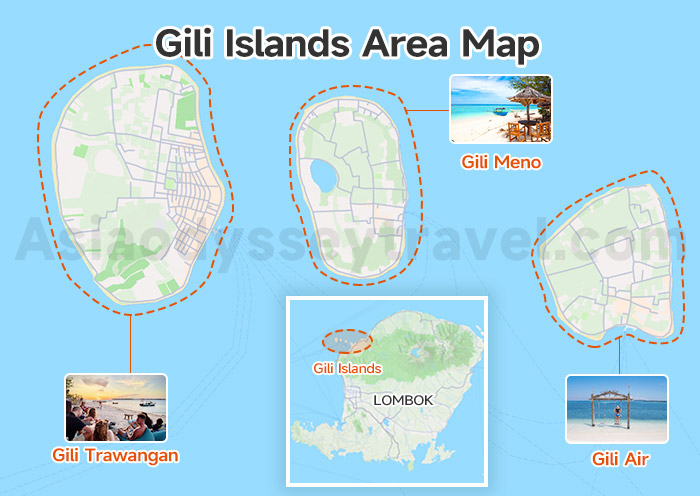 Gili Islands Area Map