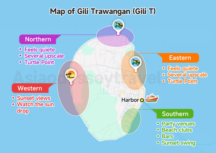 Map of Gili Trawangan