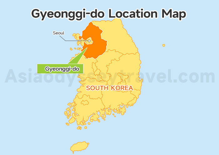 Gyeonggi-do Location on a South Korea Map