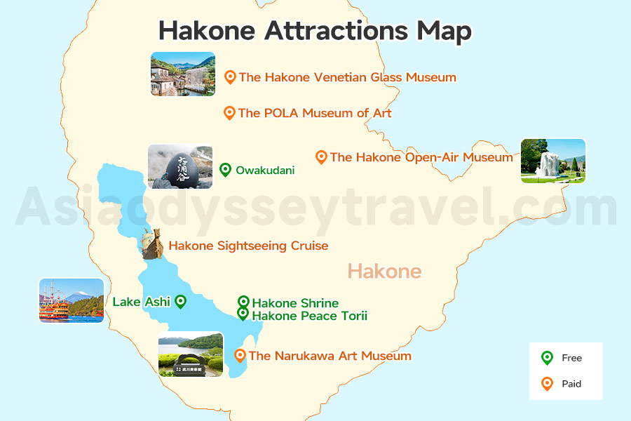 Hakone Attractions Map