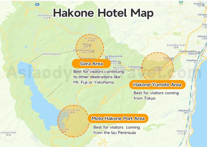 Hakone Hotel Map