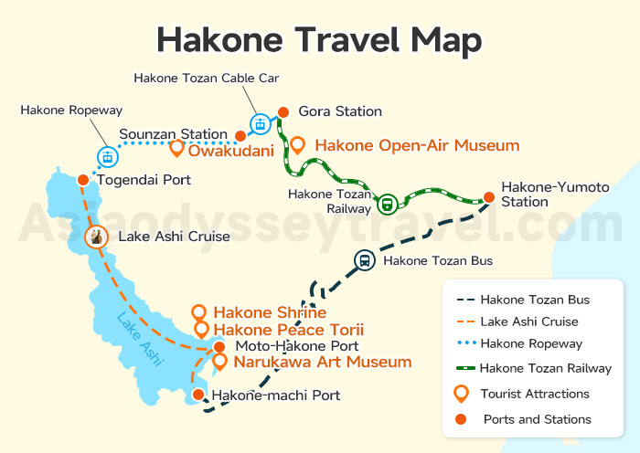 Japan Hakone Map (English): Travel & Sightseeing Map | 2026 Japan Hakone Map (English): Travel & Sightseeing Map | 2026