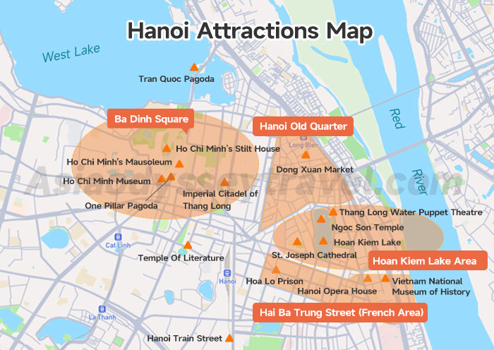 Hanoi Attractions Map