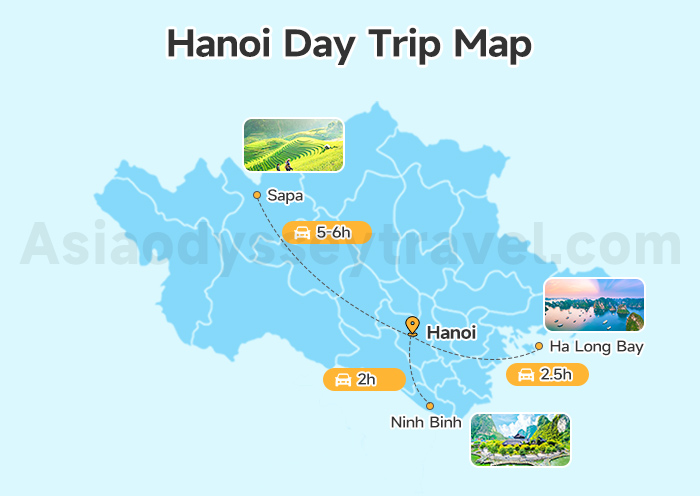 Hanoi Day Trip Map