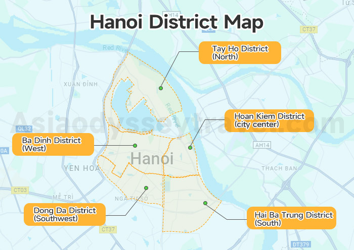 Hanoi District Map