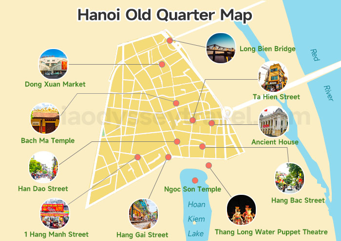 Hanoi Old Quarter Map