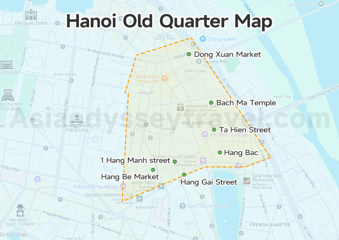 Hanoi Old Quarter Map