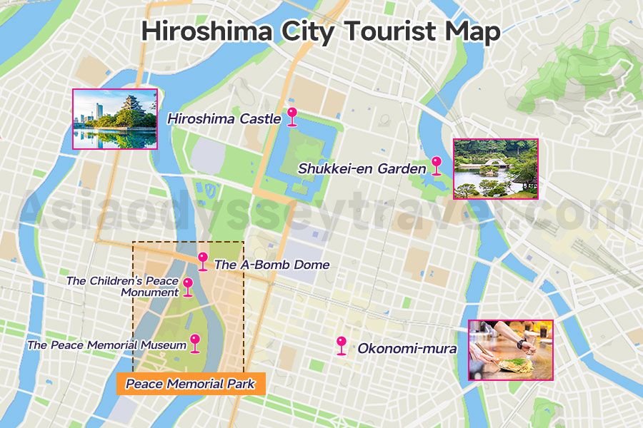 Hiroshima City Tourist Map