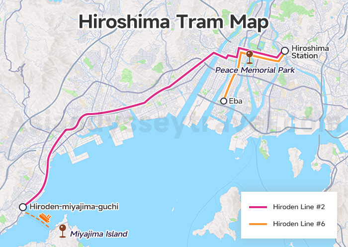 Hiroshima Tram Map