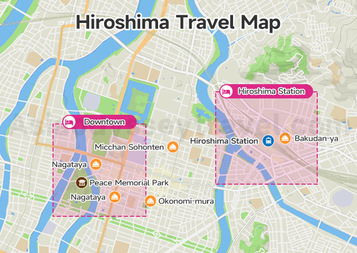 Hiroshima Travel Map
