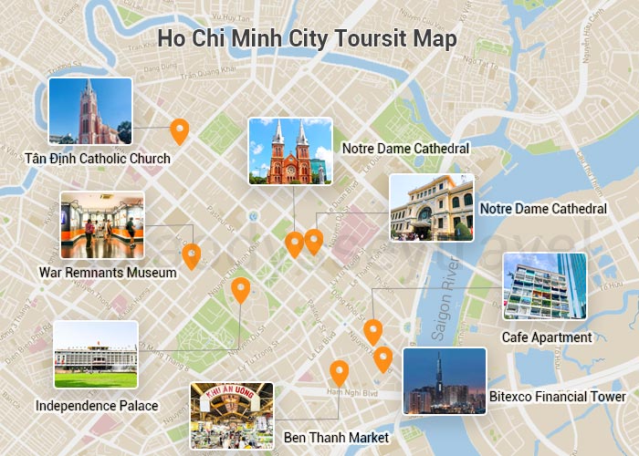 Ho Chi Minh City Tourist Map