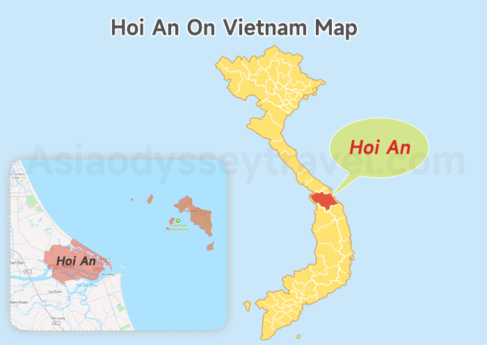 Hoi An on Vietnam Map