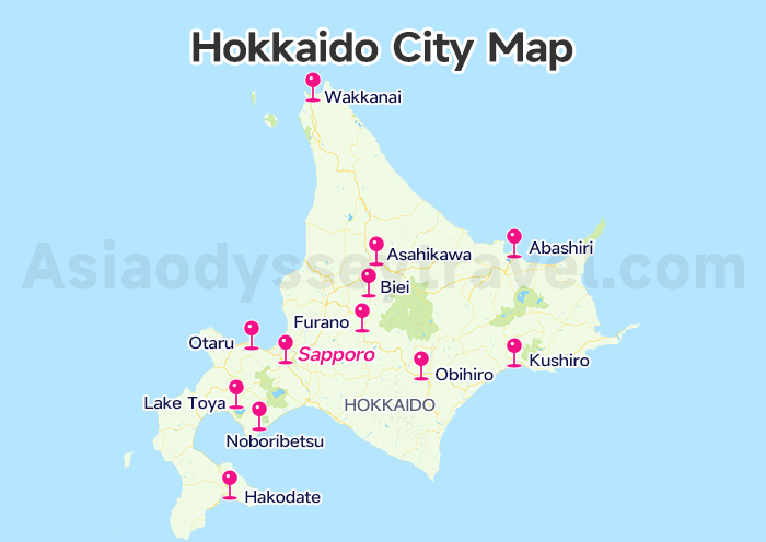Japan Hokkaido Map