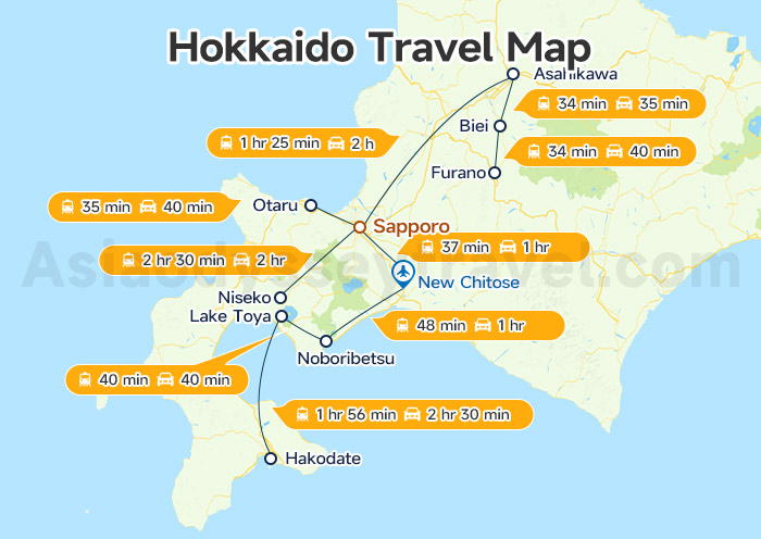 Hokkaido Travel Map